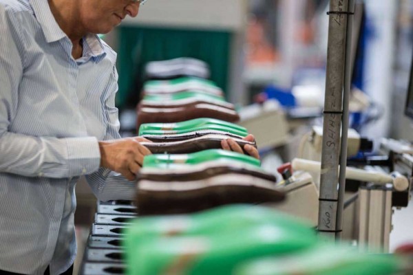 Photo of product line at Hotter warehouse