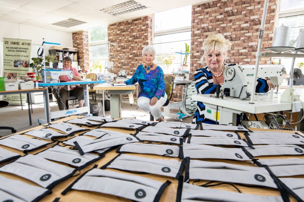 Sewing Rooms June 2020 Paula Gamester and Sewing Room Staff