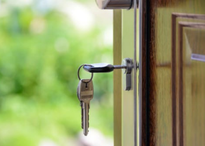 Key in Door Key in an open door